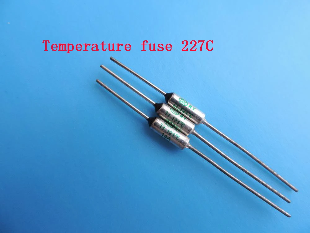 227 degree thermal fuse 10 amp non resettable pack of 2 