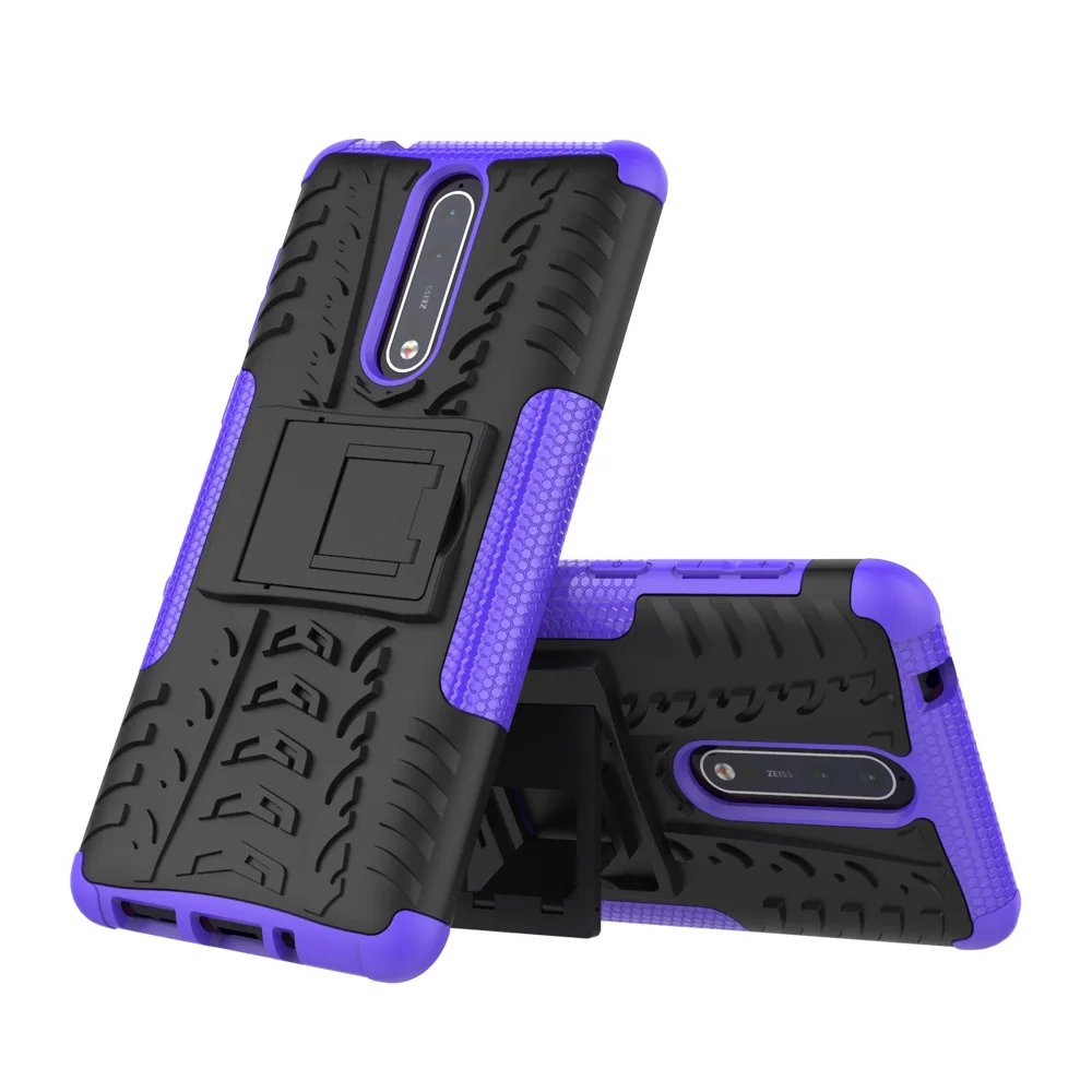 OUDINI TPU+ PC Модный чехол для телефона nokia 1 2 3 5 6 8 для nokia 3,1 5,1 6,1 7,1 plus 2018X5X6X7 защитный чехол для телефона - Цвет: purple