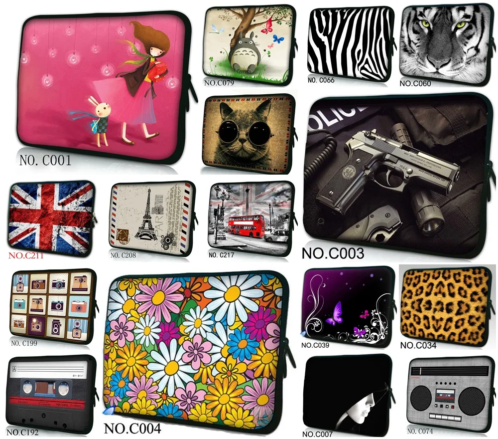 

Fashion Designs Neoprene Laptop Sleeve Bag Notebook Case Smart Cover 7 10 12 13 14 15 17.3 inch Tablet Netbook Computer Bag