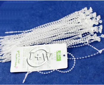 

5000pcs/lot clear white bead chain CABLE TIES 5"inch 12.7cm ZIP TIE whole sale