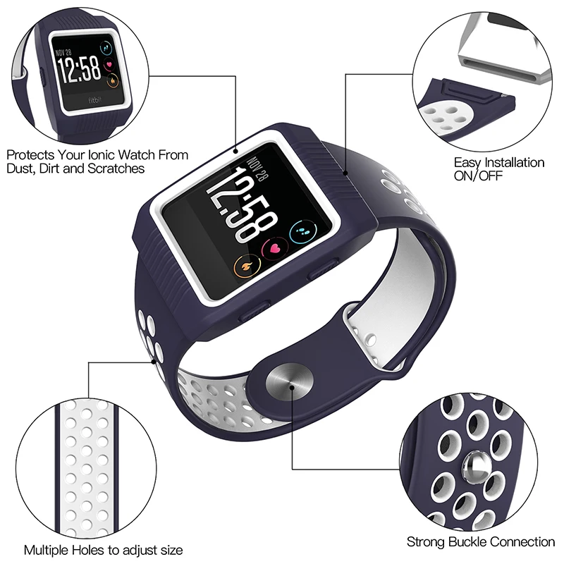 Myriann ремешки для часов Fitbit Ionic мягкие сменные спортивные умные часы мужчин и