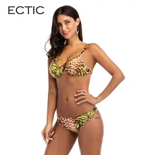 New Mulheres Sexy Bikini Define Leopard Print Biquini Brasileiro Colorido Maiô Swimwear Biquínis Quente