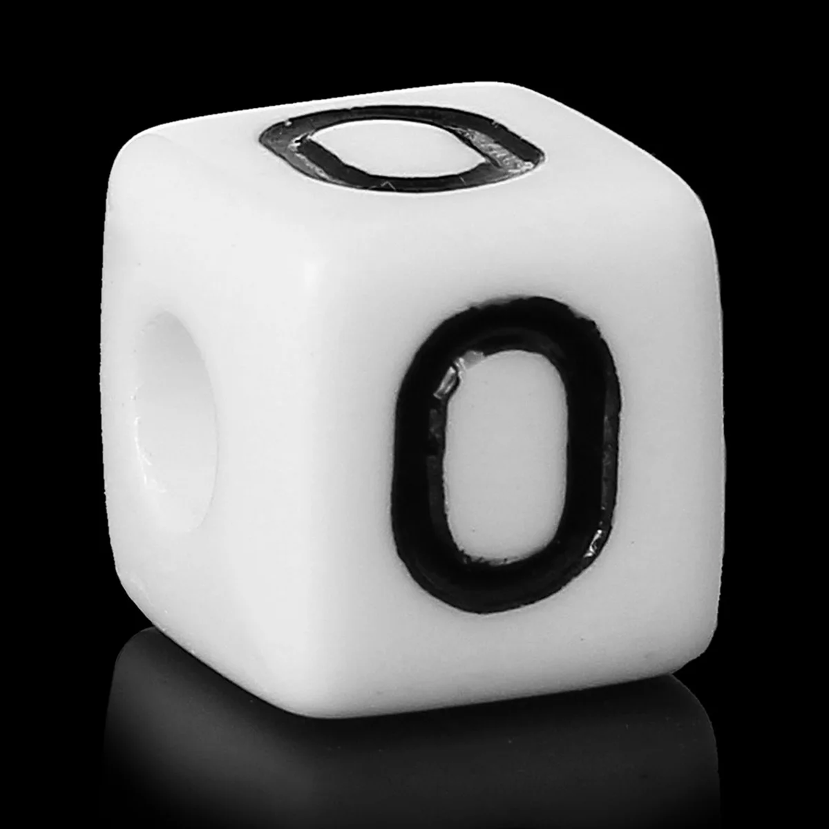 

DoreenBeads Acrylic Spacer Beads Square White Letter Pattern "O" About 10mm(3/8")x 10mm(3/8"),Hole: Approx 4mm,100 PCs