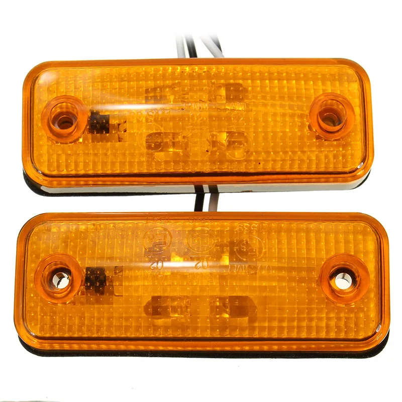 

2Pcs 4LED Truck Side Marker Lights Clearance Lamp for 12V/24V Truck Trailer Lorry