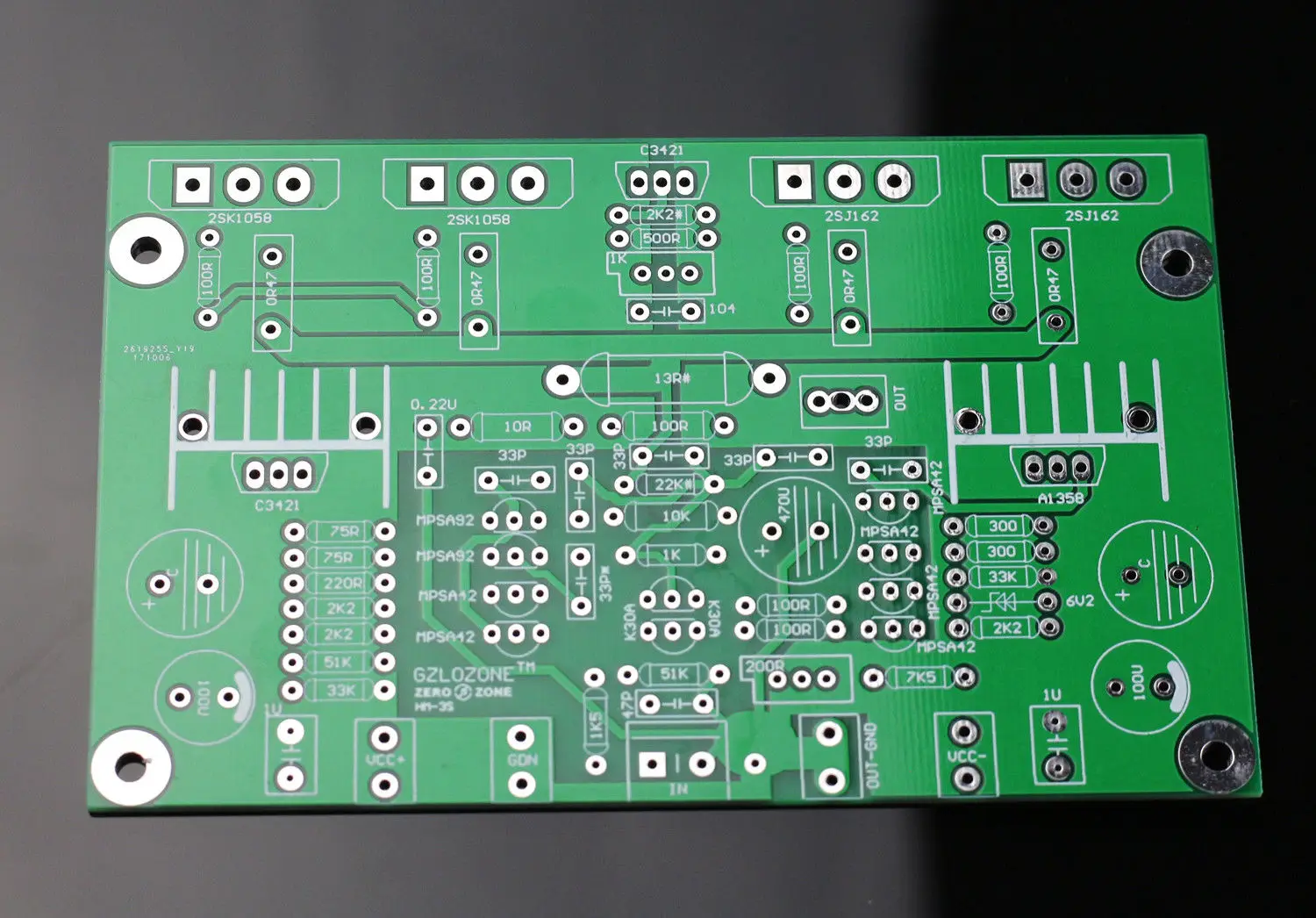 Одна пара HM3S высокое смещение класса AB Усилитель голый PCB база на GOLDMUND GM29 120 Вт* 2