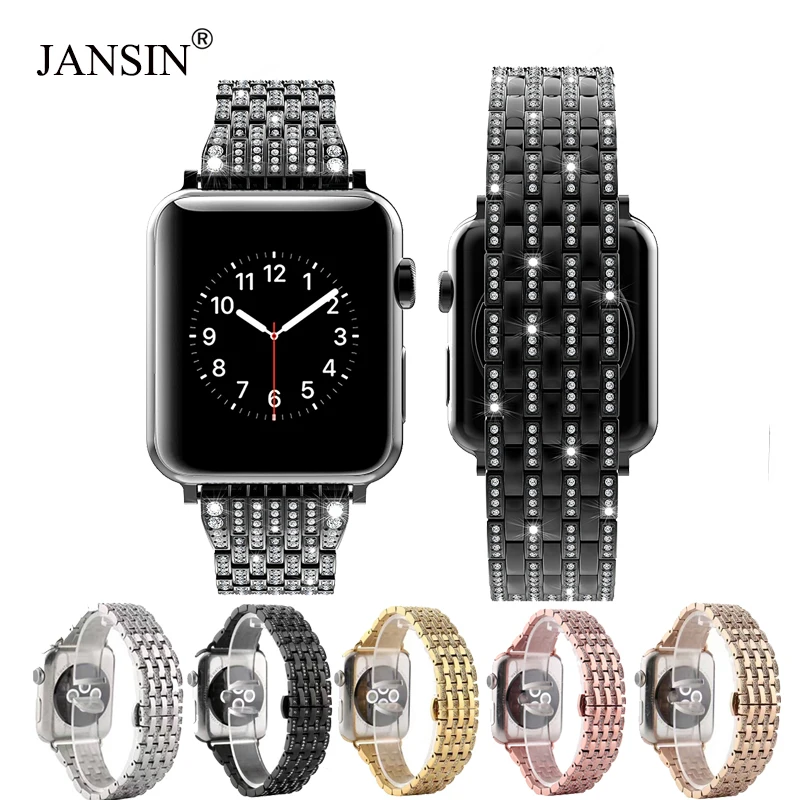 luxury Diamond Watch Band for Apple Watch 40mm 44mm 38mm