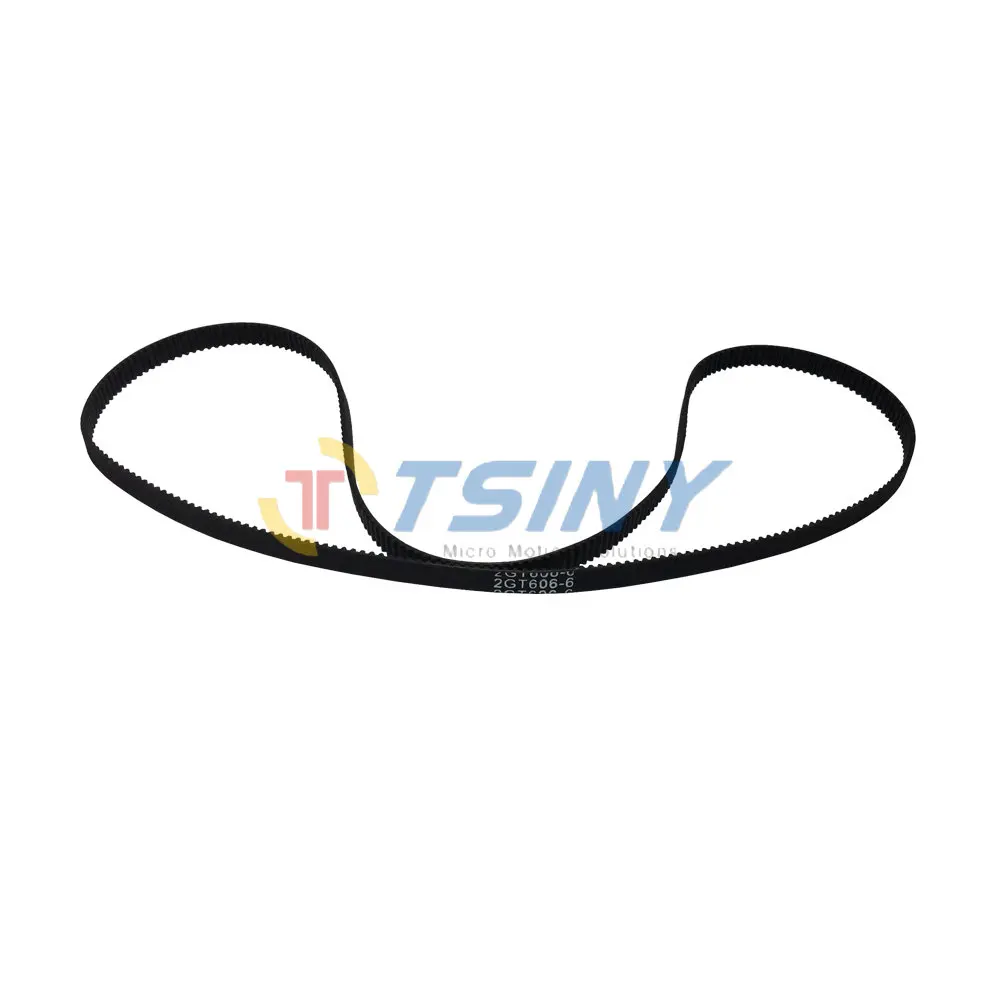 

Hot Sale 10pcs/lot 606-2GT-6 GT2 timing belt 303 teeth Length 606mm width 6mm in closed-loop Neoprene Rubber GT2 belt