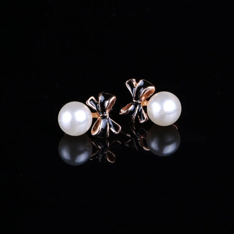 

Bow round Stud Earrings for women Fashion jewelry Women Accessories Earing 2019 HOT