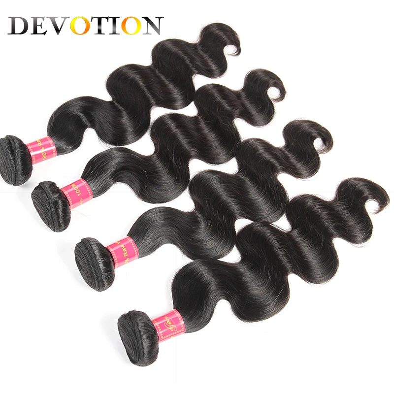 Devotion Hair Indian Body Wave 4 Bundles 100% Human Hair Extension Raw Indian Hair Natural Black Color Non Remy Hair Extensions Devotion Hair Indian Body Wave 4 Bundles 100% Human Hair Extension Raw Indian Hair Natural Black Color Non Remy Hair Extensions