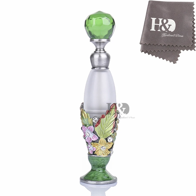 

H&D Special Gifts For Women Vintage Perfume Bottles With Flower Pattern Antique Empty Refillable Bottle Home Wedding Decor 6ML