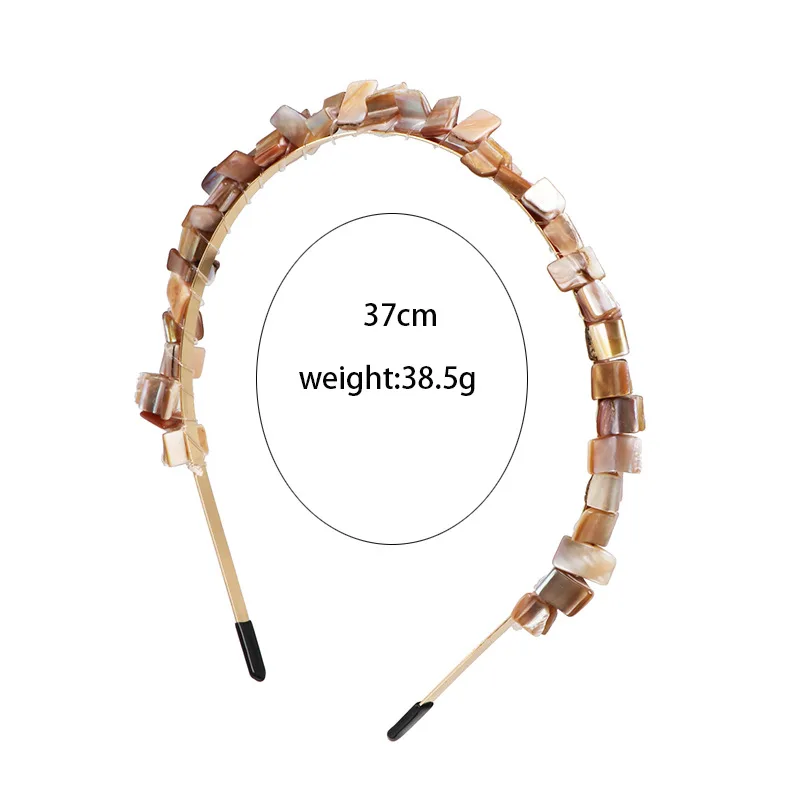 Fashion Shell Headbands Bohemian Hairbands for Women Hair Jewelry Bride Wedding Natural Stone Hair Hoop Party Accessories