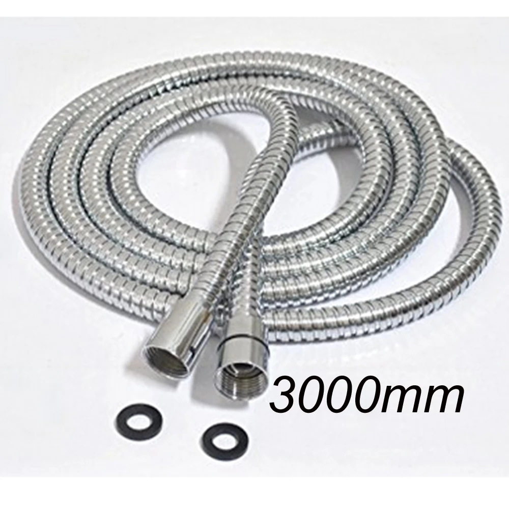 

Free Shipping Chrome 3000mm Long Handheld Shower Hose Stainless Steel