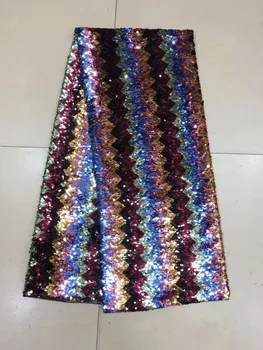 

New design sequins embroidered lace super Quality french net Lace Fabric J-2214 for party dress