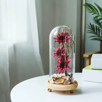 

Creative Artificial Sunflower Flower In Glass Jar with LED Lights for Party DIY Display Ornaments Gift Landscape Decoration