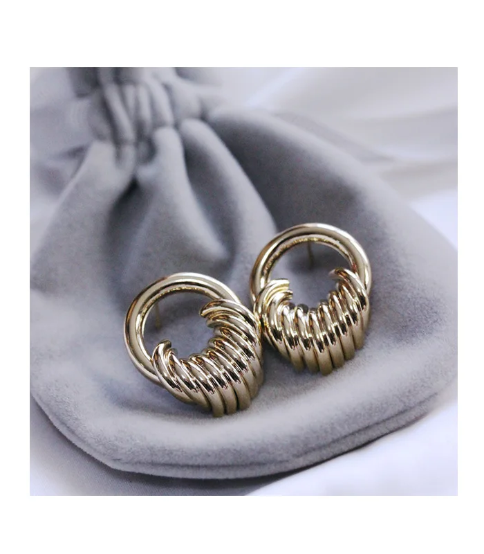 Модные простые металлические аркуат позолоченный металл круглые гвоздики серьги женские ювелирные изделия дикие крутые грубые минималистичные серьги