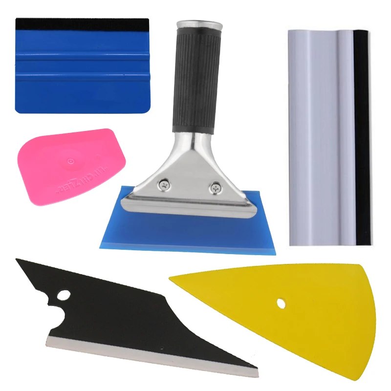 6Pcs Carbon Fiber Foil Window Tint Tool Kit Vinyl Car Film Wrap Wallpaper Squeegee Stickers Scraper | Автомобили и мотоциклы