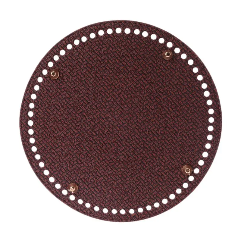 

Round Bottom with 64 Holes for Knitting Purse PU Leather Handbag DIY Shoulder Bag