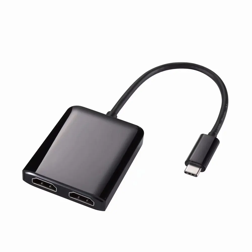 Usb type C к HDMI адаптер Тип C 3,1 мужчина к двойной HDMI Женский конвертер 4 к 30 Гц UHD видео кабель для Macbook Dell