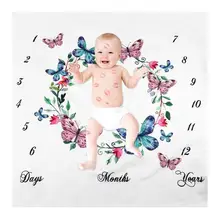 Супер мягкий Одеяло s для малышей с милым рисунком прекрасный Milestone Одеяло новорожденных детей Подставки для фотографий банные полотенца пеленать Обёрточная бумага