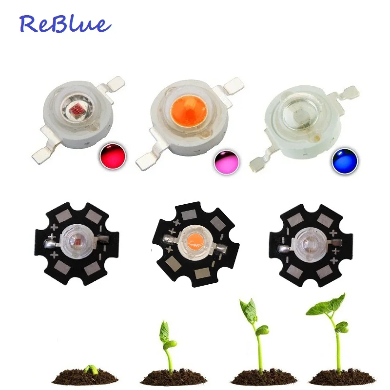 ReBlue 3W Led Diode Power Led UV Led Chip Epistar Bridge EPILEDS 42mil 45mil Diode 3W Powerful Leds 3W RGB High power lamp bulb