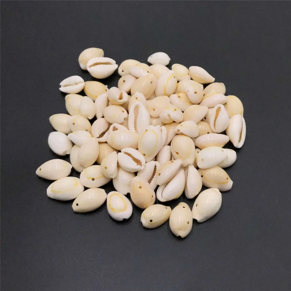 

30 Pieces 21*15 mm Double Holes Conch Natural Shell Charm White Cowrie Sea Beach Shells Crafts DIY Making Jewelry Necklace