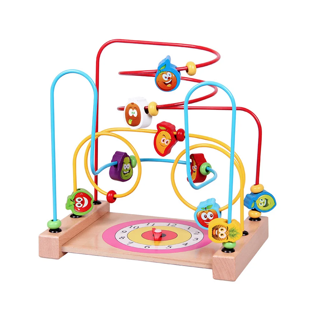 Развивающие деревянные математические игрушки счетные круги из бисера Abacus проволока лабиринт американские горки для малышей для детей подарок на день рождения
