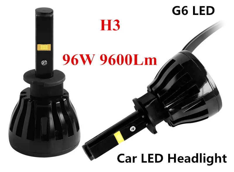 

G6 Phi-lips Chips H3 LED Super Bright White Car Auto Driving Fog Lamp Headlight 48W 4800Lm 6000K Bulbs