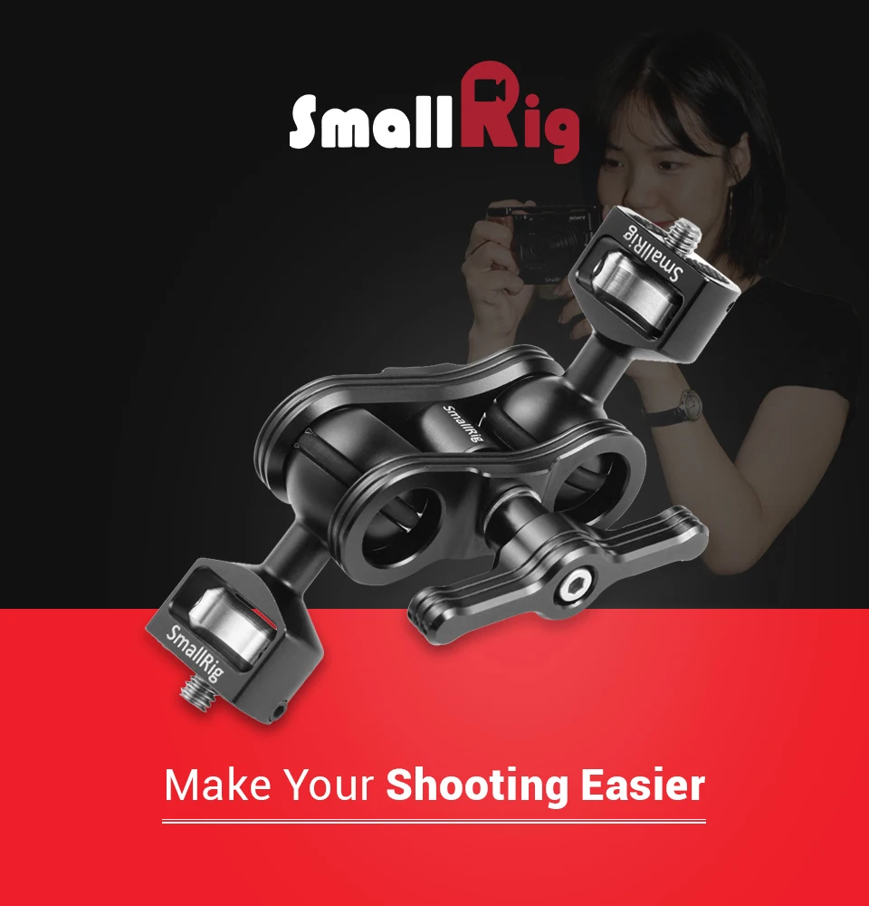 SmallRig DSLR камера аксессуары артикуляционный кронштейн с двойными шариковыми головками(1/" винт) для монитора вспышка светильник поддержка 2070