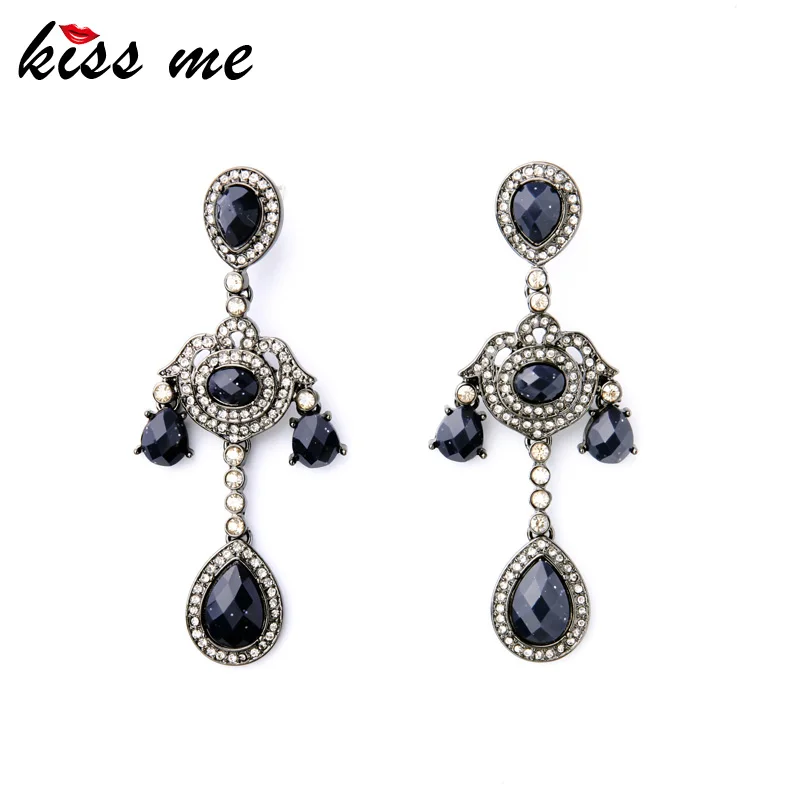 Dazzling Evening Party Dress Accessories Classic Deep Blue Stone Long