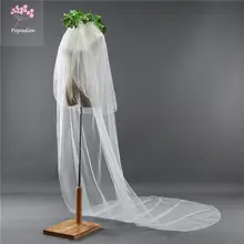 Обложка для лица слоновой кости свадебные аксессуары 3 метра Соборная вуаль длинная венчальная Фата свадебная фата для невесты с расческой вас10068