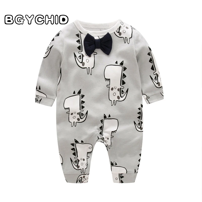 BGYCHID 2018 Baby Boy Formal Dress Infant Jumpsuits with Bow Tie