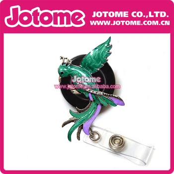 

Vitage Style Green Phoenix Rhinestone Retractable Badge Reel/ ID Badge Holder