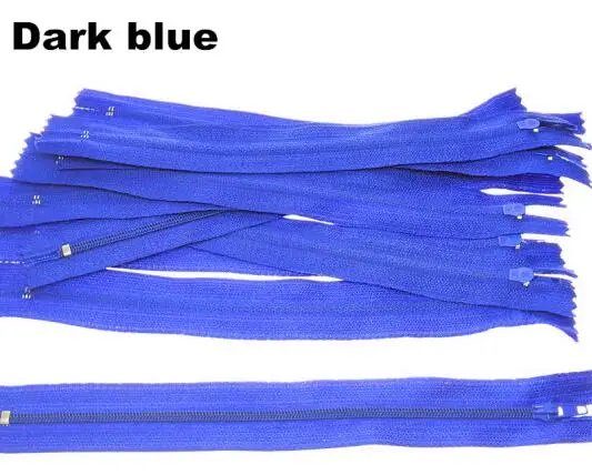10 шт./лот Высокое качество 20 см 3# длина красочные нейлоновые молнии портной одежды швейные изделия ручной работы DIY аксессуары 25 цветов - Цвет: DARK BLUE
