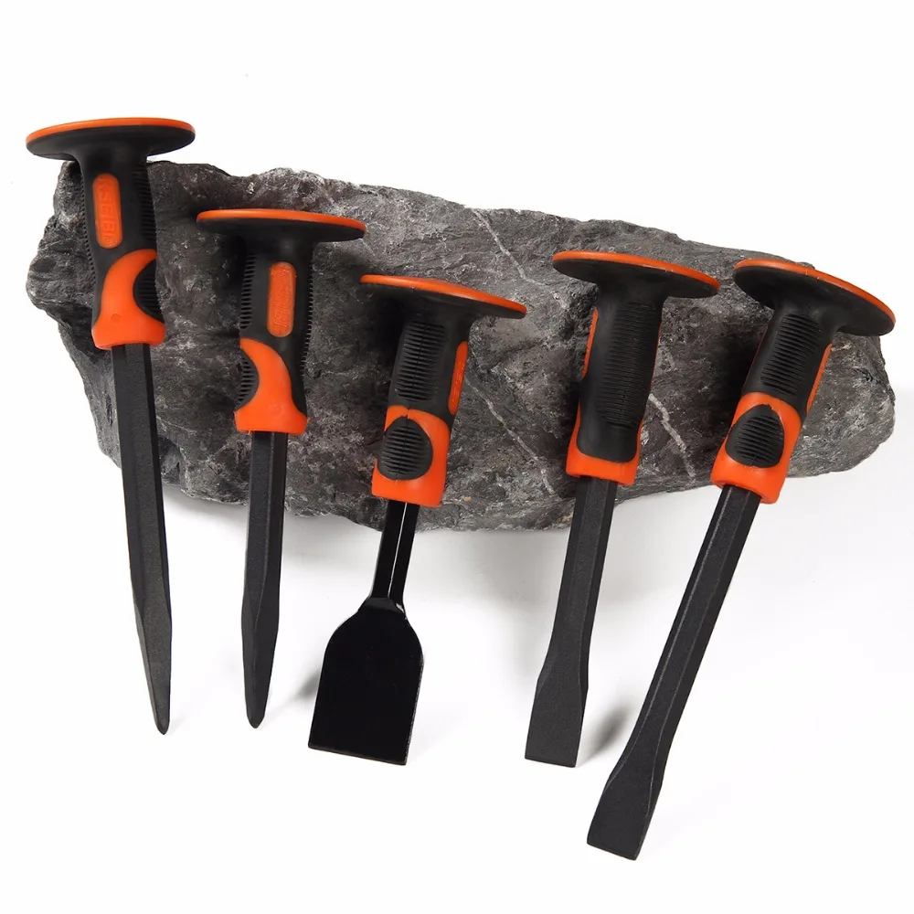 Kseibi Flat Head Pointed Tip Cold Chisel High Grade Durable Guard