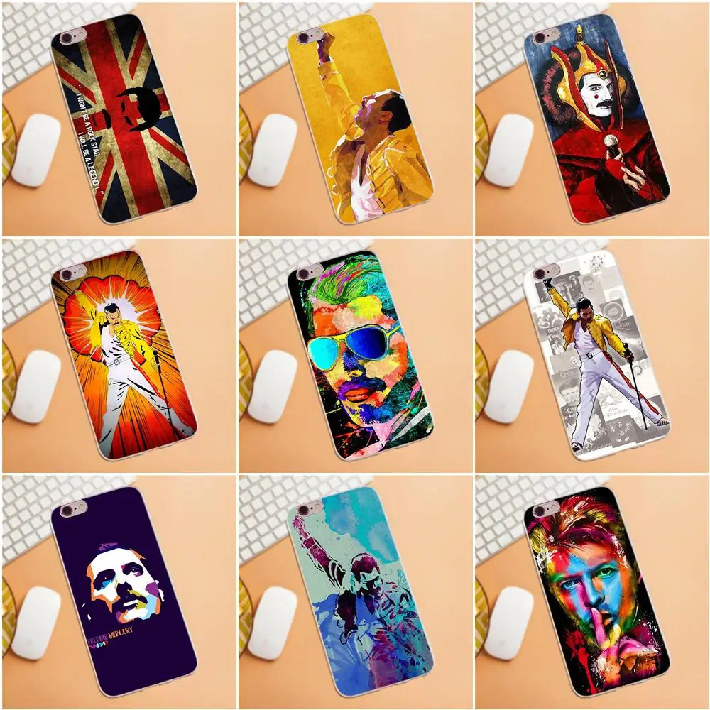 

Freddie Mercury Art Soft TPU Cool Best Cover Case For Huawei G7 G8 Honor 5A 5C 5X 6 6X 7 8 V8 Mate 8 9 P7 P8 P9 P10 Lite Plus