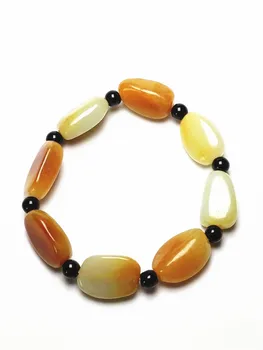 

Koraba Fine Natural Jade Xinjiang Hetian Jade Bracelet AAA Red Skin Seed Material Original Stone Bracelet Couple Jade Bracelet