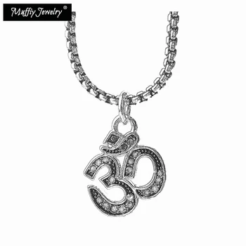 

Yoga AUM OM Link Chain Pendant Necklace,Thomas Style Chains Fashion Gift Vintage Jewelry in 925 Sterling Silver For Men Women