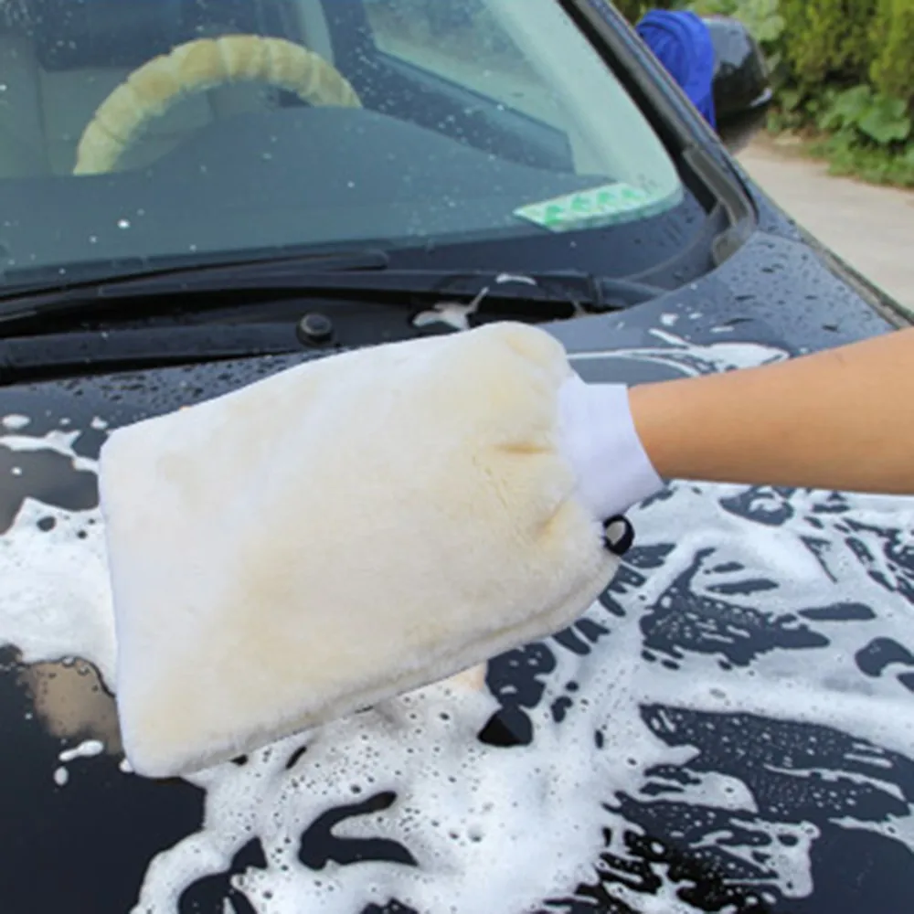 Полезная рукавица из микрофибры для мытья автомобиля, моющая перчатка для чистки, Полирующий шампунь, тряпка для пыли, щетка для ухода за автомобилем 25x16,6 см