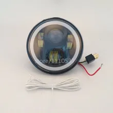 1X черный 5,7" светодиодный налобный фонарь с белым кольцом 40 Вт 30 Вт Высокий Низкий Луч проектор моторная фара для moto r Iron 883 XL883 1200