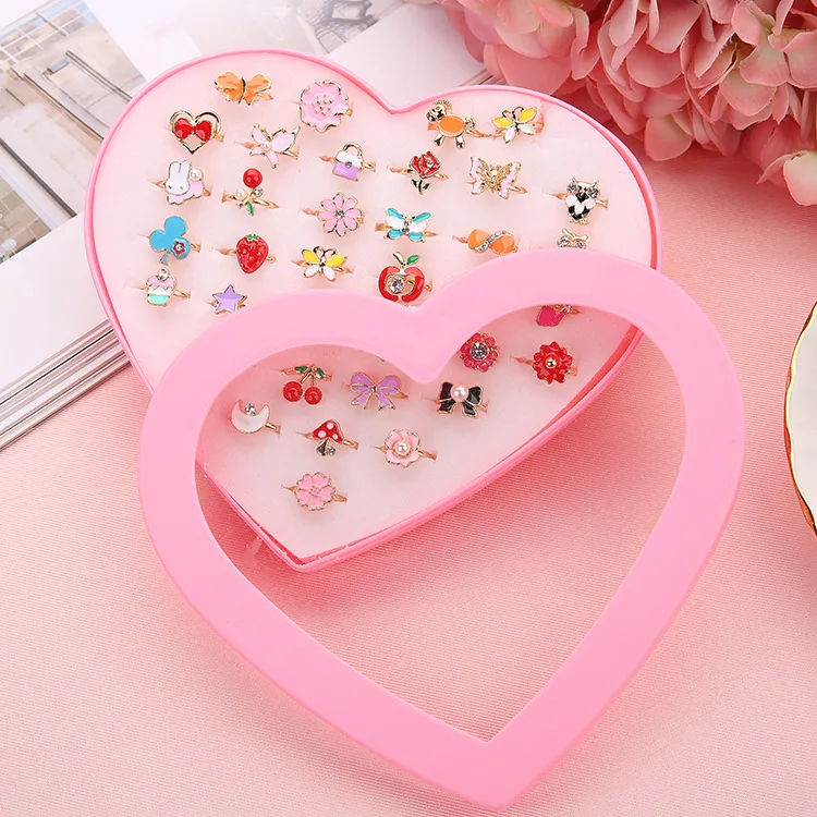 

New 1pc Fancy Adjustable Cartoon Rings Favors Kids Girls Action Figures Toy