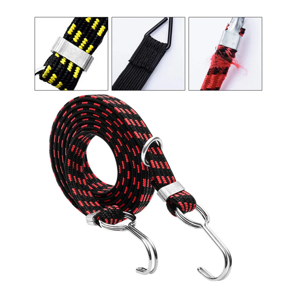Top 1 m Bicycle Bike Cycling MTB Luggage Stacking Rope Banding Bungee Elastic Cord Strap Tie Fixed Band with Hook For Motorcycle &xs 4 Top 1 m Bicycle Bike Cycling MTB Luggage Stacking Rope Banding Bungee Elastic Cord Strap Tie Fixed Band with Hook For Motorcycle &xs 4
