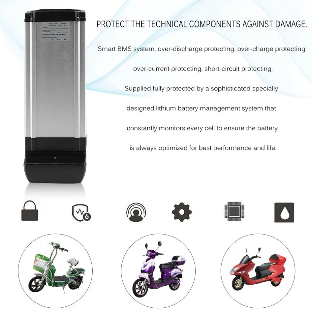 

36V 15Ah E-Bike Li-Ion Battery High Capacity Pedelec Battery Set 540Wh Electric Bike Conversion Kit Durable Power Tool