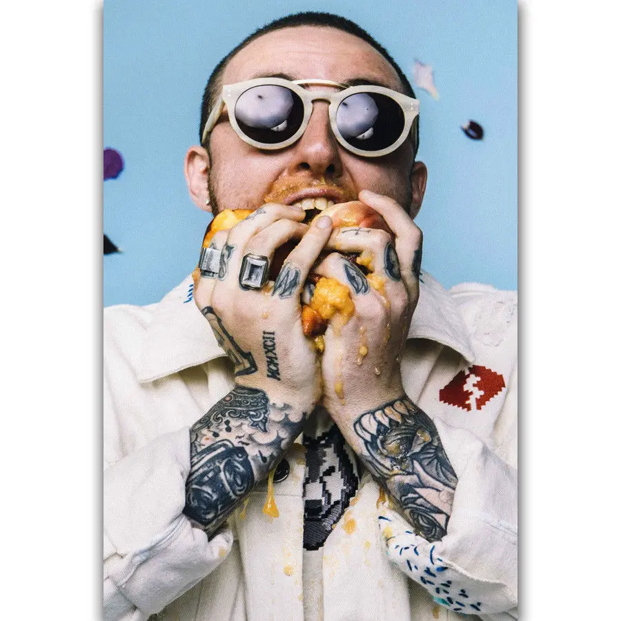New Mac Miller Custom Funny Rapper Music Silk Art Poster Wall Sicker Decoration Gift-in Painting ...