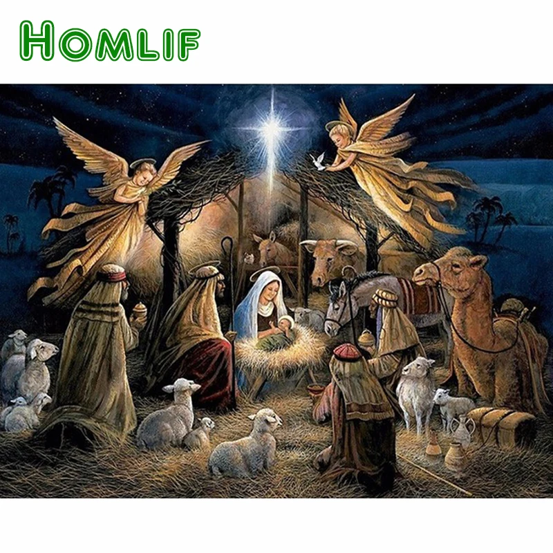 Алмазная живопись HOMLIF вышивка крестиком мозаика из круглых страз сделай сам