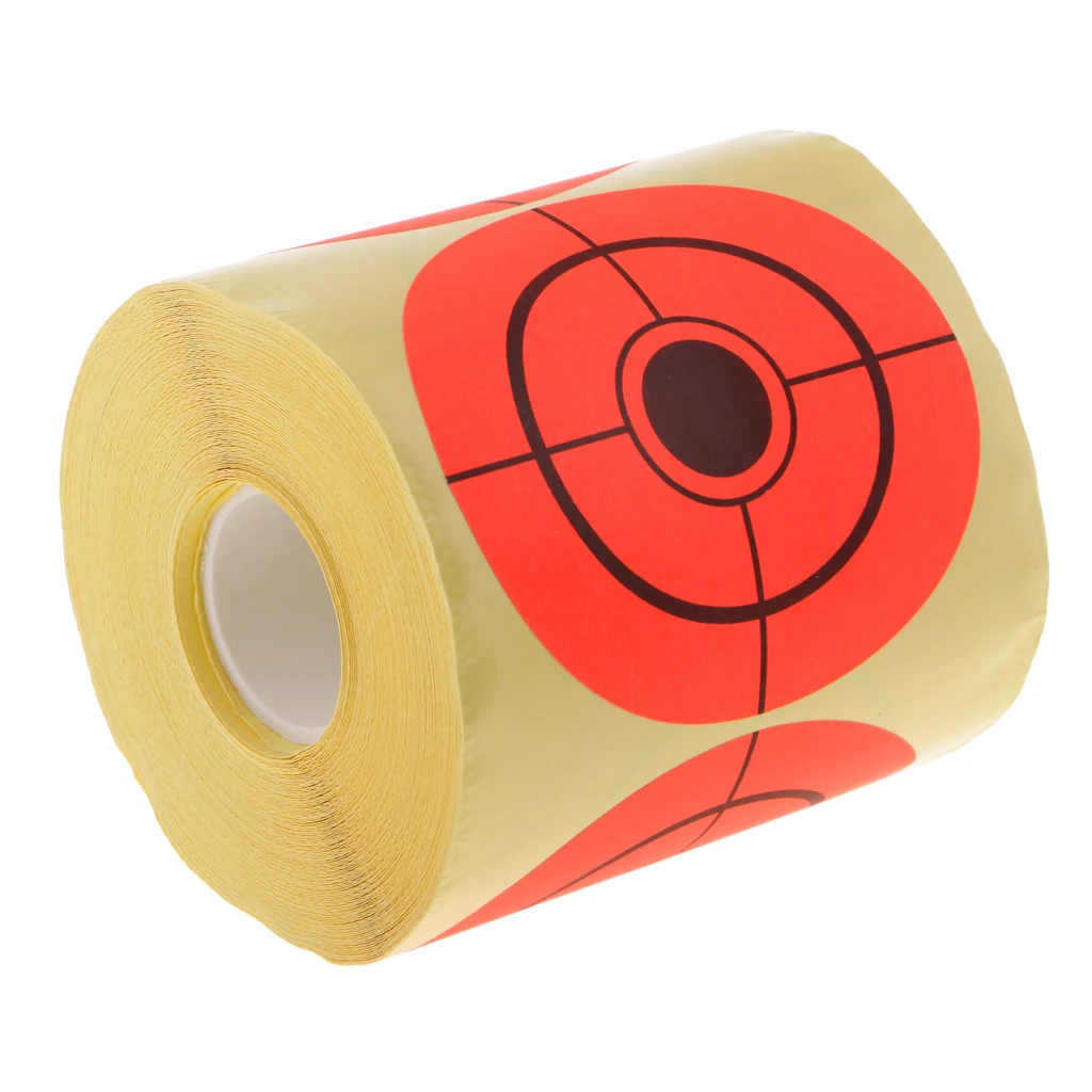 250 Pieces Shooting Target Self Adhesive 3 inch Paper Target Sticker Fluorescent Orange For Training