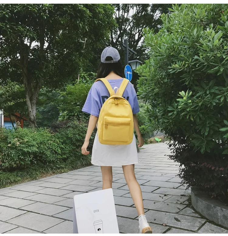 MJ Women Canvas Backpacks Ladies Shoulder School Bag Backpack Rucksack for Girls 2019 Travel Fashion Bag Casual Student Bag (40)