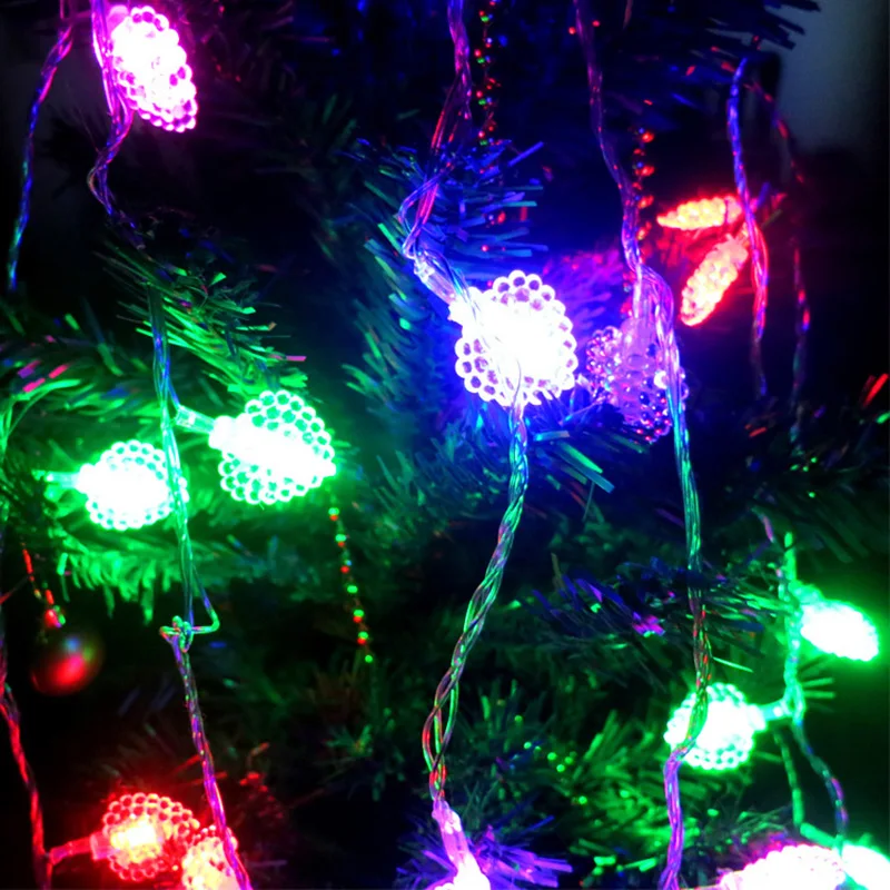 EU Plug Christmas Decoration Gift 4.5 Meter LED Heart Light Lantern LED Christmas Decoration Light Chandelier Christmas Light 10pcs creative modular touch sensitive light for livingroom bedroom decoration eu plug white