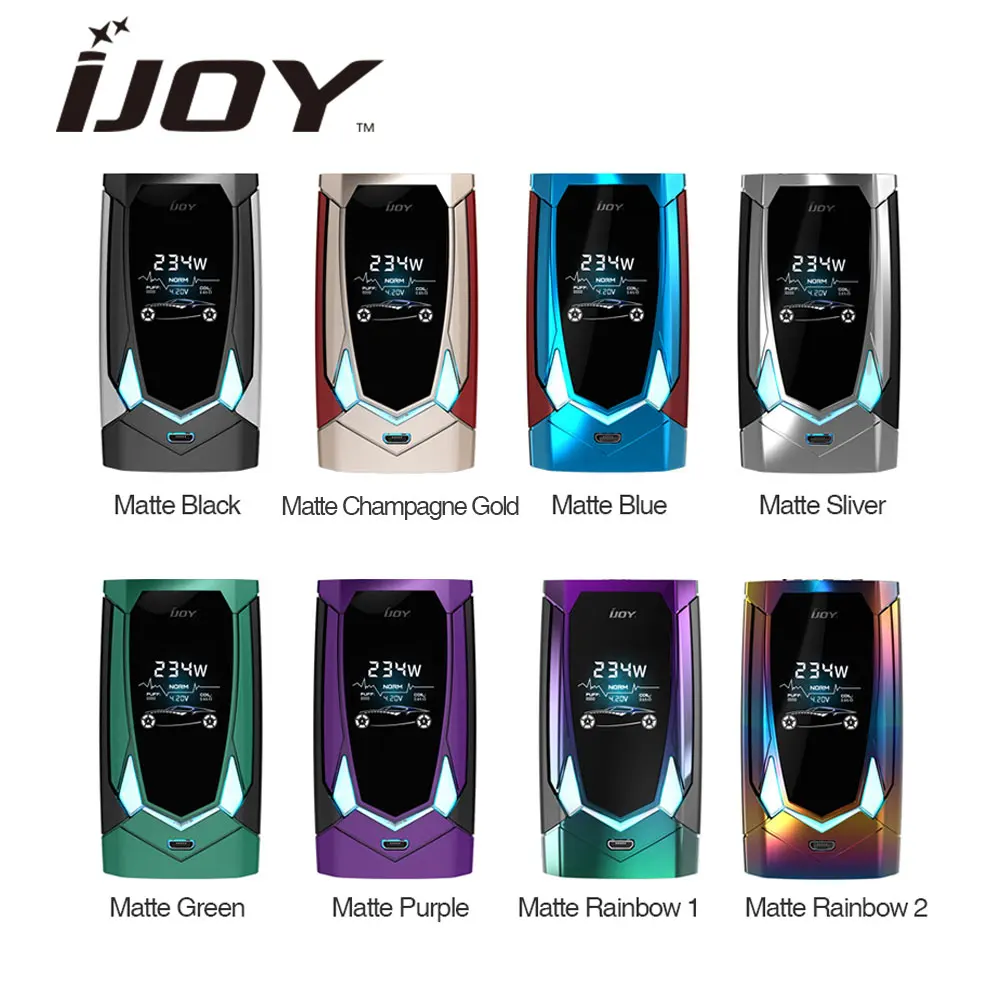 

Original IJOY Avenger 270 234W Voice Control TC Box MOD 234W Powerful English Voice Control Vape Box Mod vs PD1865 / DRAG mod