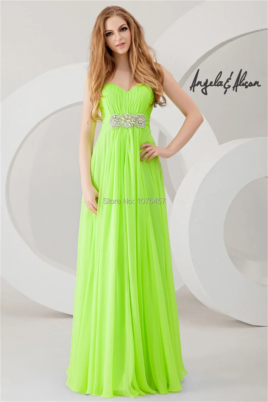 neon green homecoming dresses