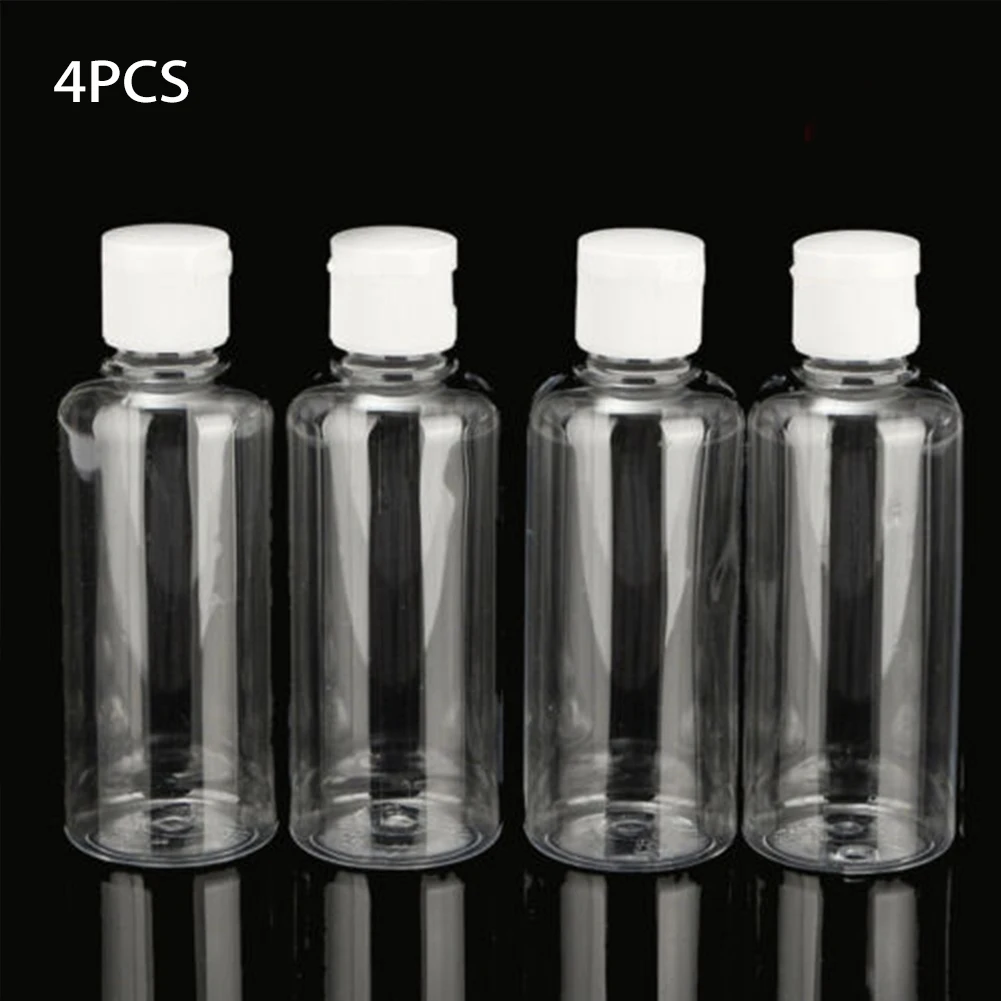 

4pcs X 100ml Shampoo Travel Liquid Clear Bottle Multifunctional Makeup Container Lotion Plastic